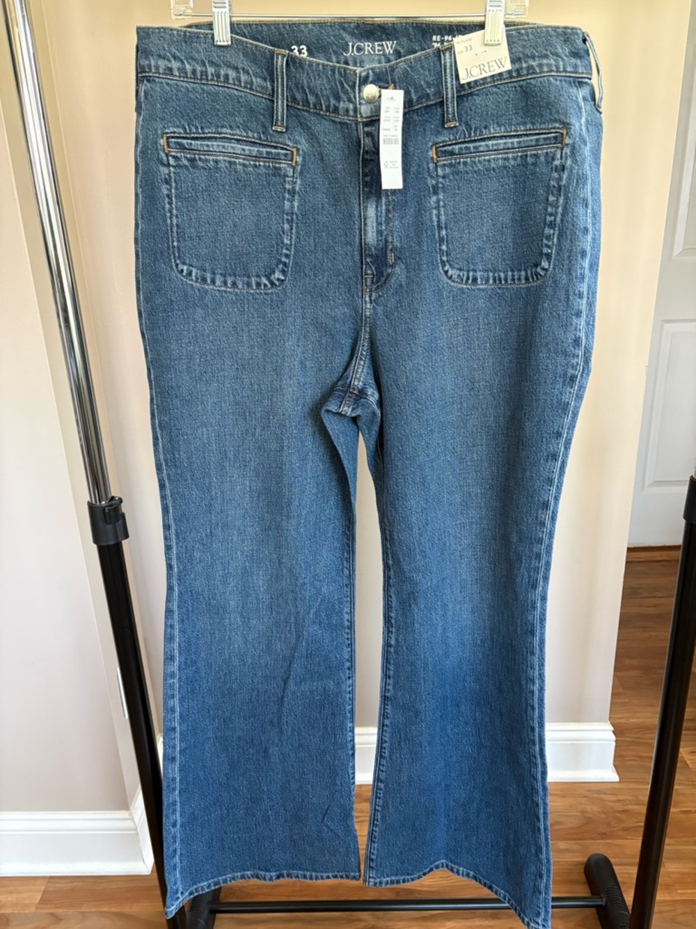 NWT J. Crew Medium Blue ‘96 Flare Denim Jeans